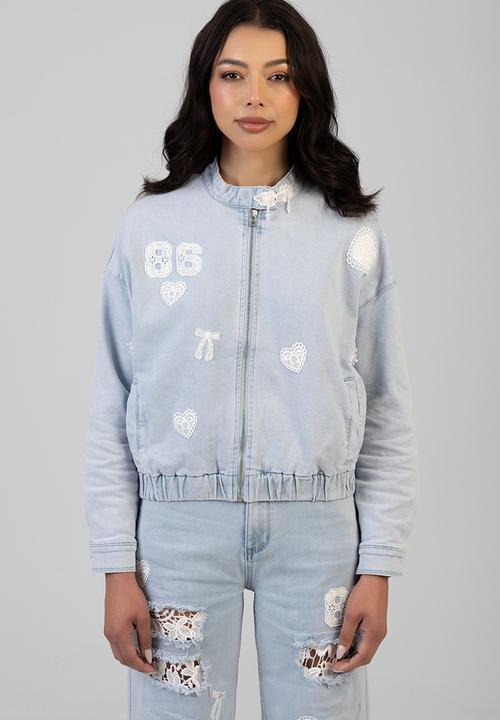 SISSY BOY - Kiera Denim Bomber Jacket - Light Vintage