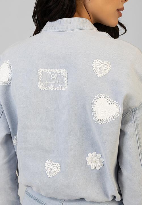 SISSY BOY - Kiera Denim Bomber Jacket - Light Vintage