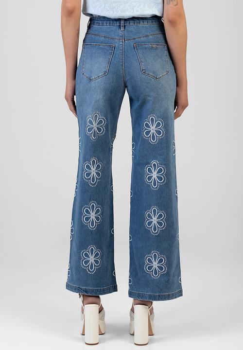 SISSY BOY - Belen Wide Leg Jeans - Medium Vintage
