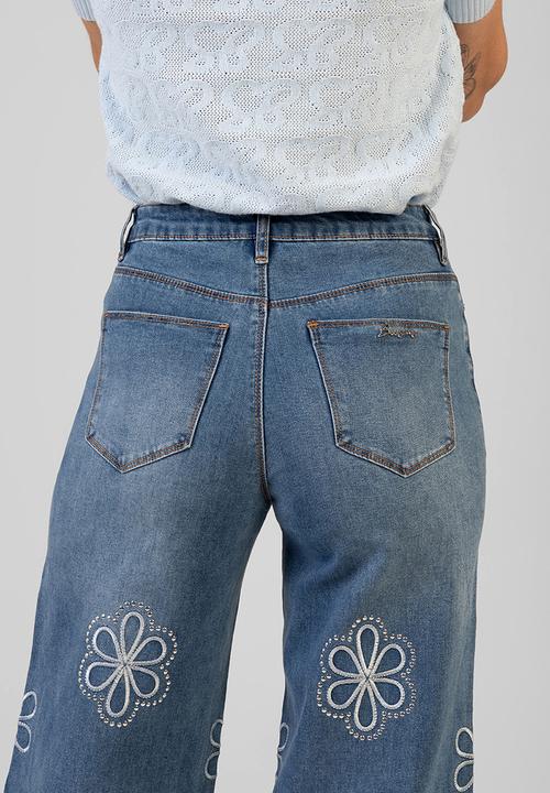 SISSY BOY - Belen Wide Leg Jeans - Medium Vintage
