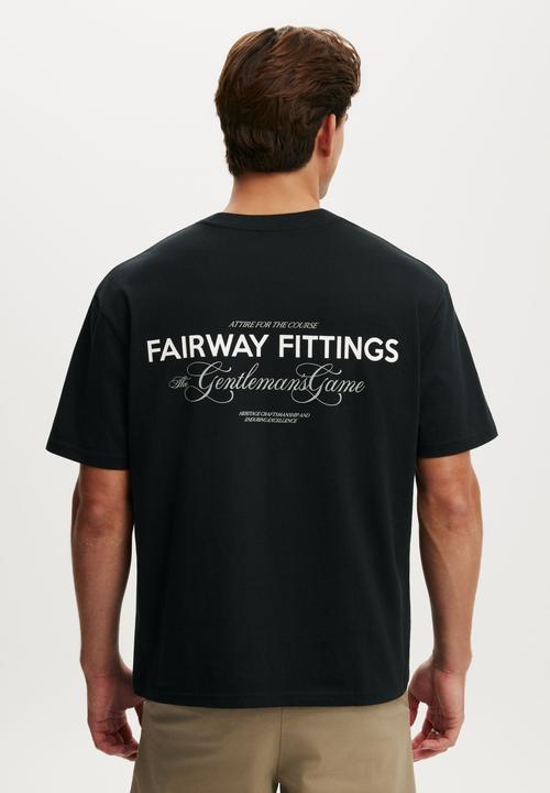 Cotton On - Everyday Fit Graphic T-Shirt-Black / Fairway Fittings