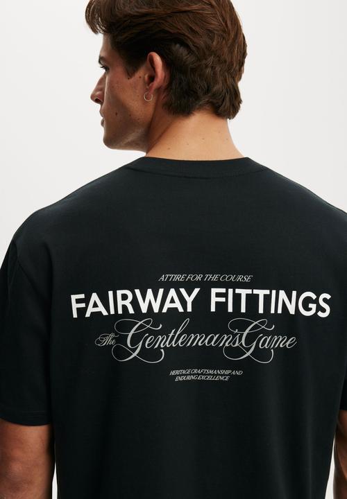 Cotton On - Everyday Fit Graphic T-Shirt-Black / Fairway Fittings