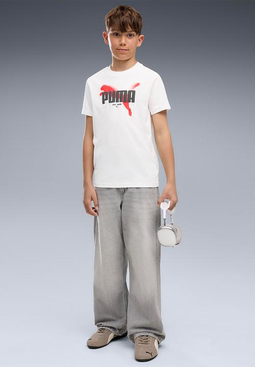 PUMA - Graphic Relaxed Brand Tee B - Puma White