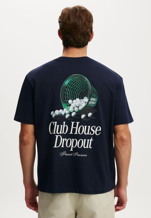 Cotton On - Everyday Fit Graphic T-Shirt-Vintage Navy / Dropout