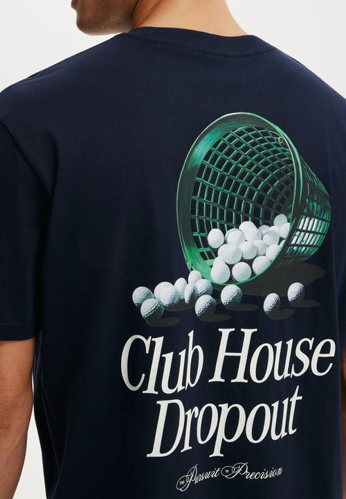 Cotton On - Everyday Fit Graphic T-Shirt-Vintage Navy / Dropout