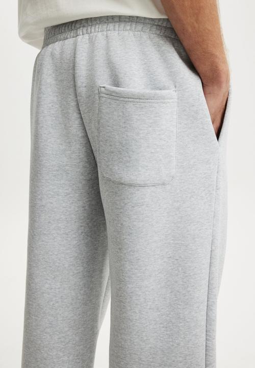 Cotton On - Baggy Track Pant - Grey Marle