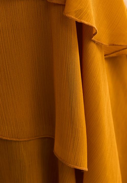 New Look - Ciara chiffon tier ruffle cami - rust