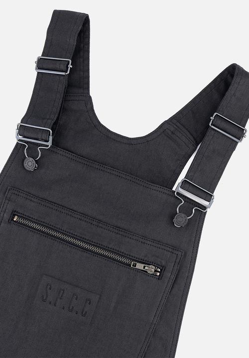 S.P.C.C - Shrapnel Dungaree Jeans - Black