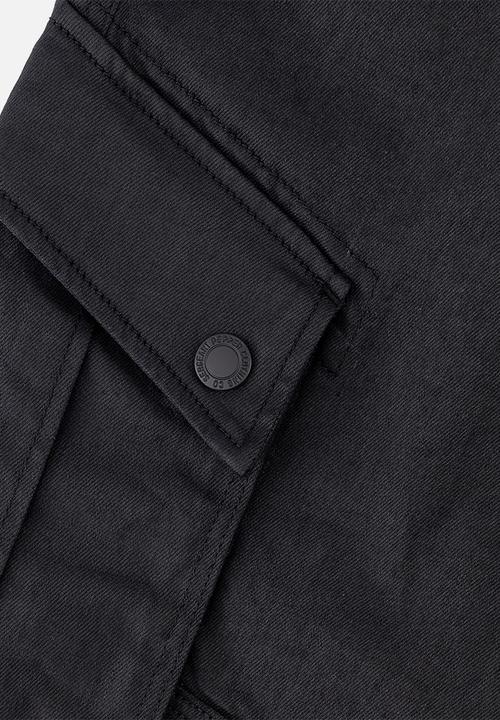 S.P.C.C - Shrapnel Dungaree Jeans - Black