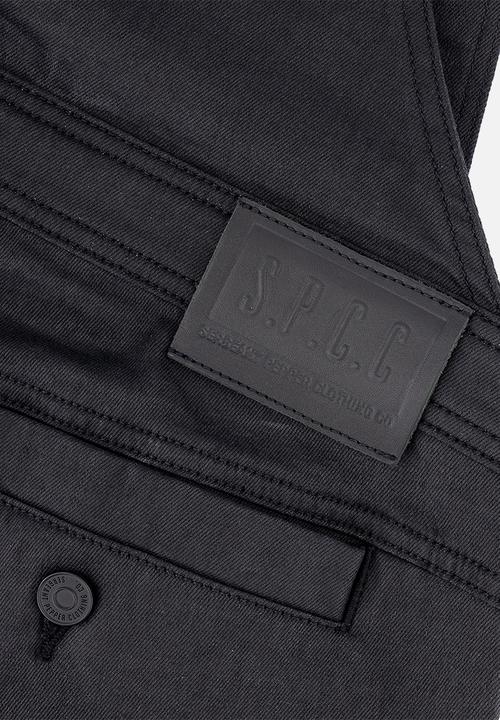 S.P.C.C - Shrapnel Dungaree Jeans - Black