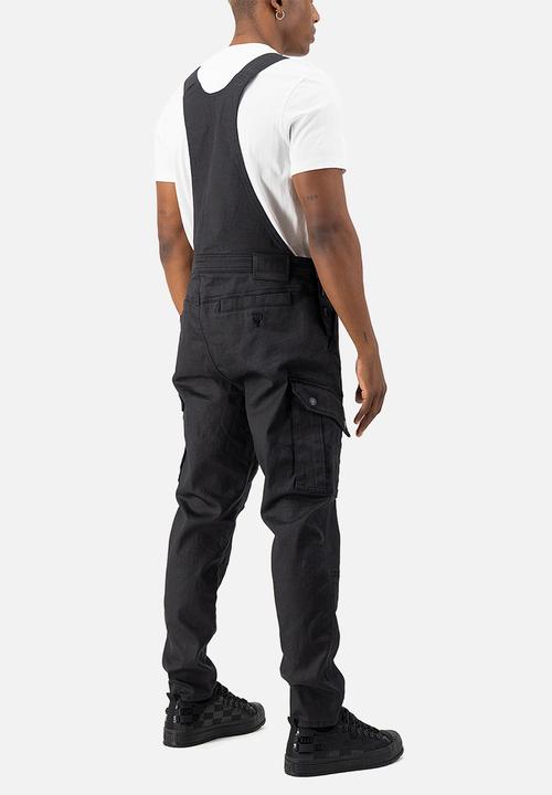 S.P.C.C - Shrapnel Dungaree Jeans - Black