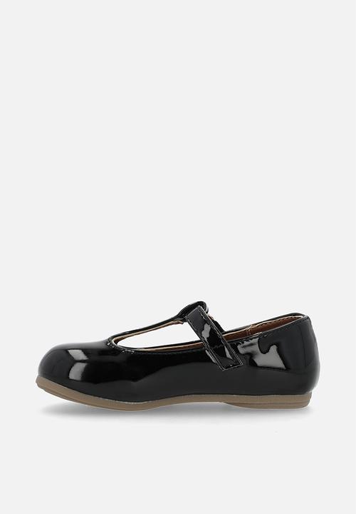 Pop Candy - T-bar mary jane flats - black
