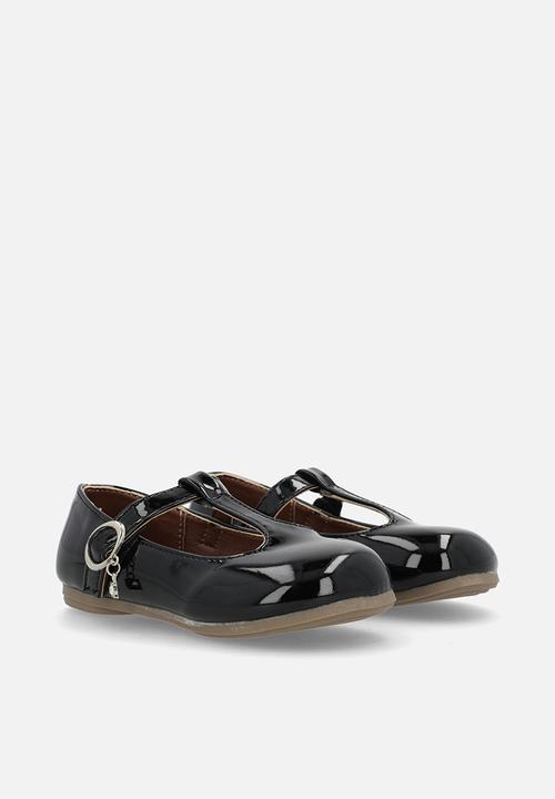 Pop Candy - T-bar mary jane flats - black