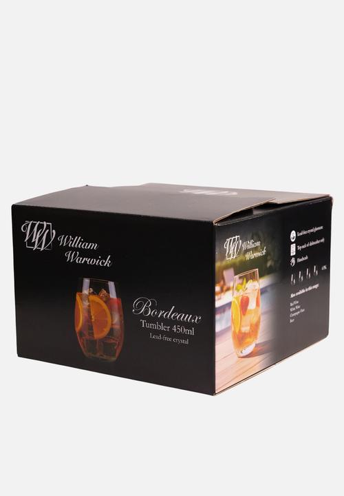 William Warwick - William Warwick Bordeaux Tumbler 450ml 4pc