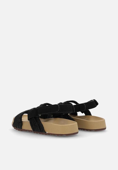 Pop Candy - Woven rope sandals - black