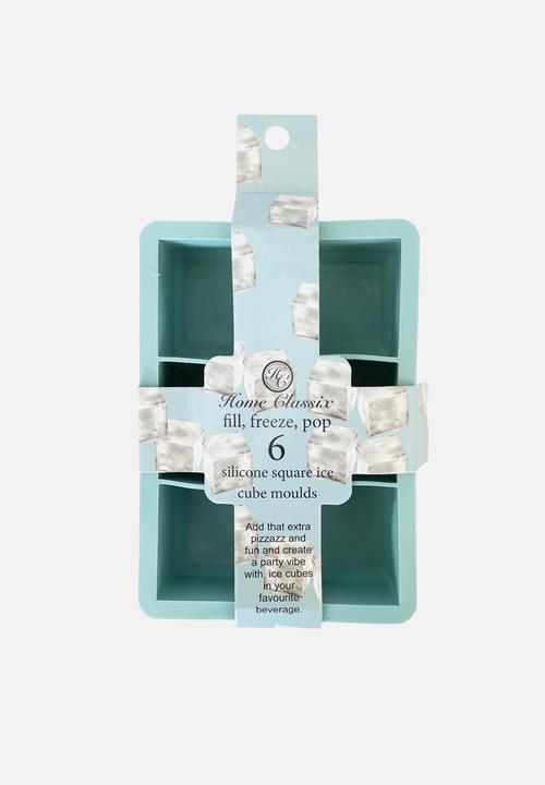HC Silicone Items  - Home Classix Silicone 6 Square Ice Cube Tray - 16.5x11.5x5cm