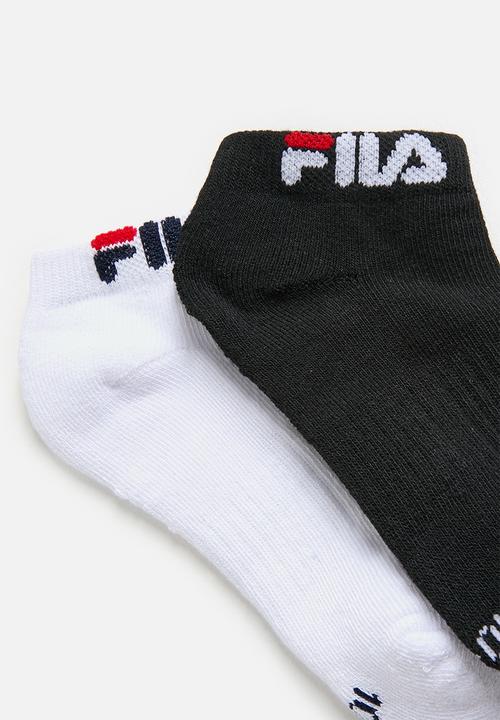 FILA - Stallone Ankle Sock Kids (2Pk) - Black/White