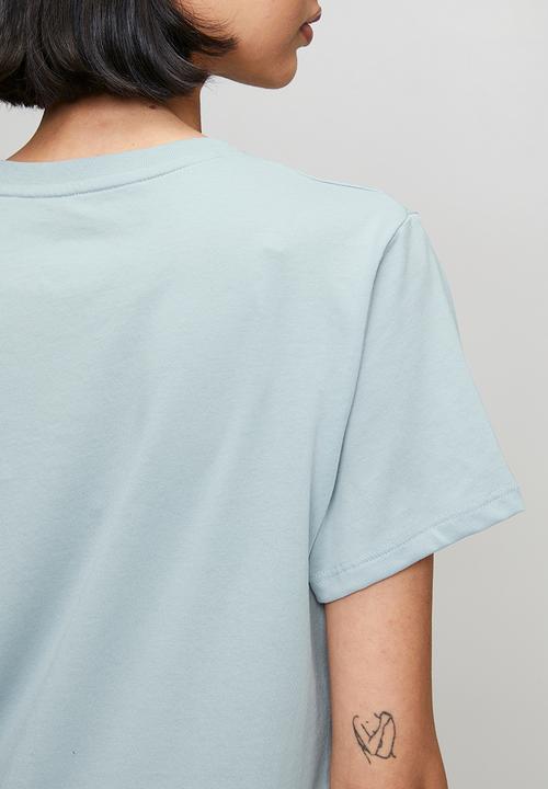 Under Armour - Ua W Icon Flce Graphc Short Sleeve - Blue Fog/Blue Wind