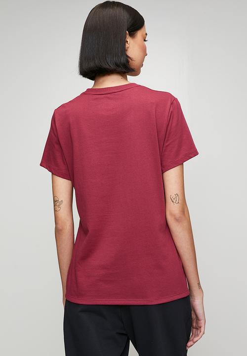 Under Armour - Ua W Icon Flce Graphc Short Sleeve - Claret/Vintage Maroon