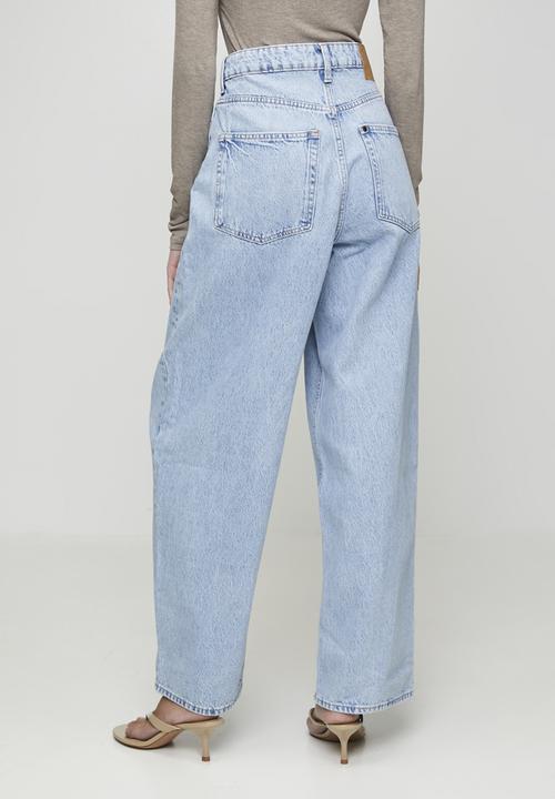 H&M - Curvy fit baggy high waist jeans - blue