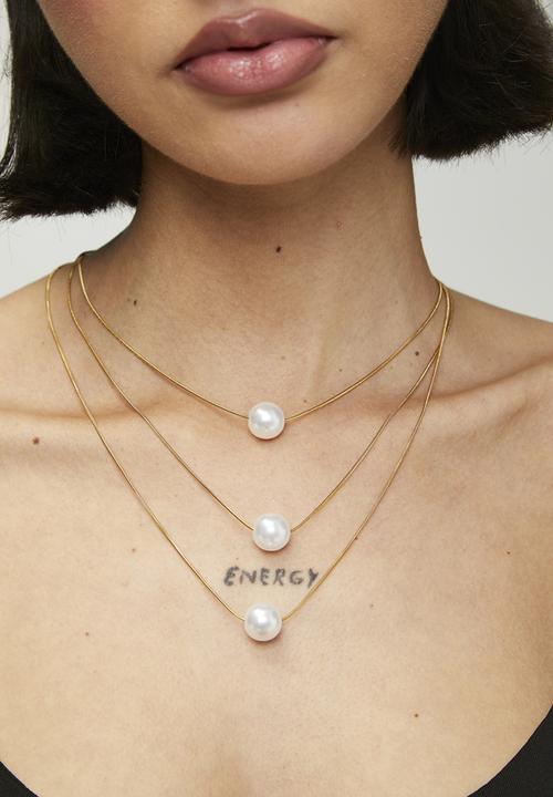 Tessa Design - Verity Pearl Pendant Necklace-Gold