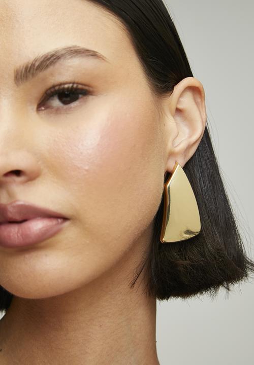 Tessa Design - Oriel Sculptural Studded Earrings-Gold