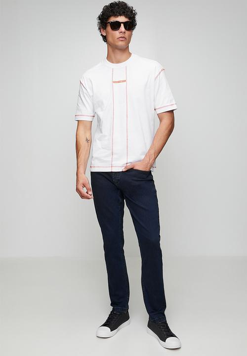 POLO - MENS PJC GRADIENT FLOSSING LOGO TEE - White