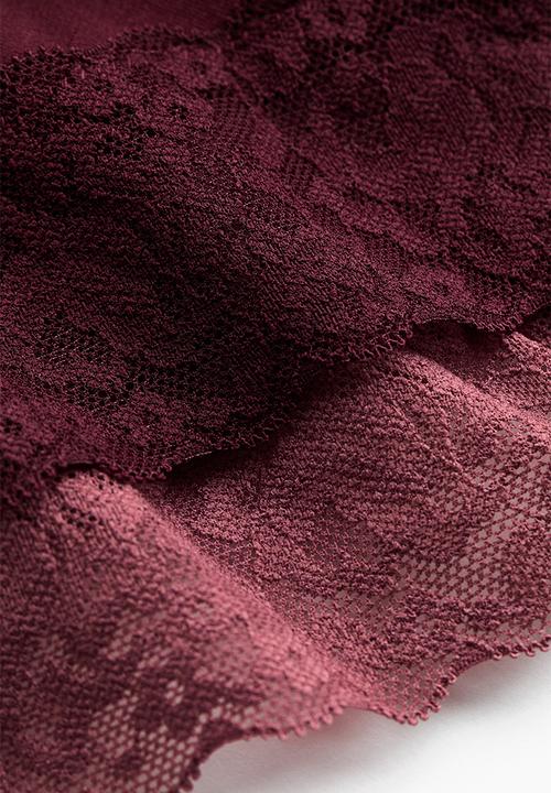 H&M - 5-pack hipster briefs - burgundy/dark pink