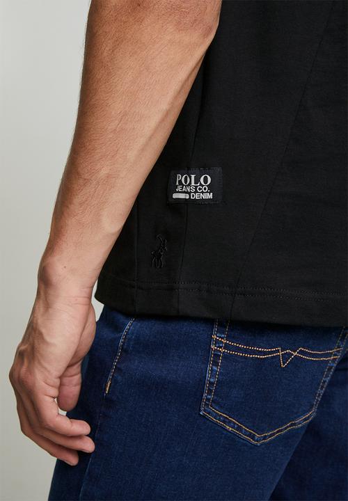 POLO - PJC cut and sew logo tee - black