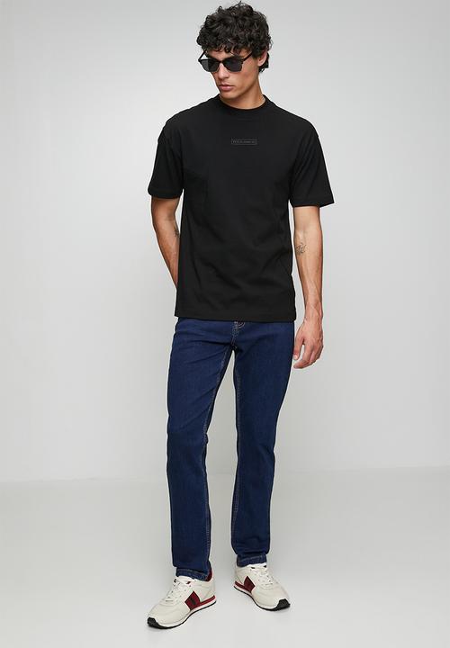 POLO - PJC cut and sew logo tee - black