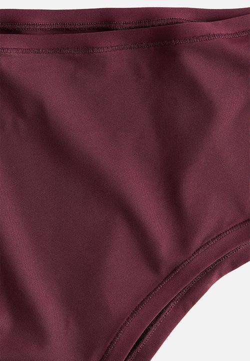 H&M - 3-pack microfibre hipster briefs - dark grey/cream/burgundy