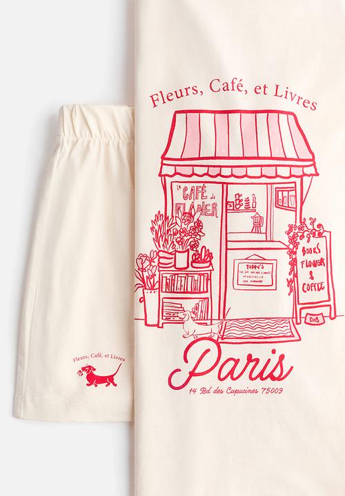 H&M - Printed pyjamas - cream/paris