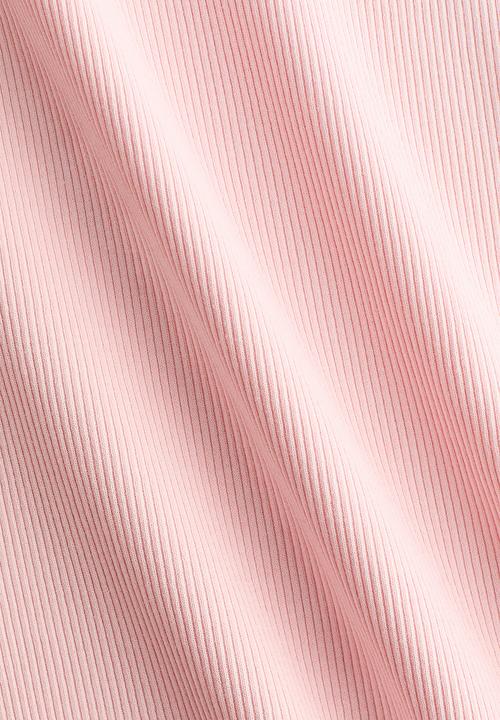 H&M - Ribbed vest top - light dusty pink