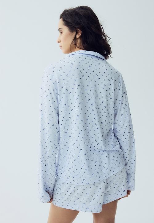 H&M - Viscose-blend pyjamas - light blue/floral