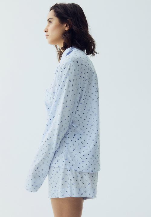 H&M - Viscose-blend pyjamas - light blue/floral