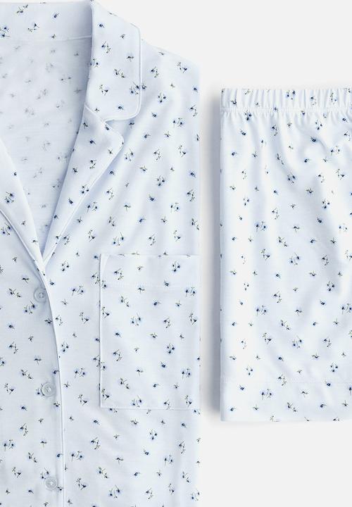 H&M - Viscose-blend pyjamas - light blue/floral