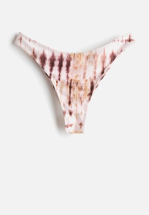 H&M - Brazilian bikini bottoms - light pink/patterned