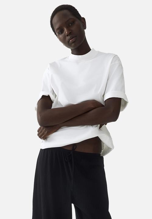 H&M - Ribbed drawstring trousers - black