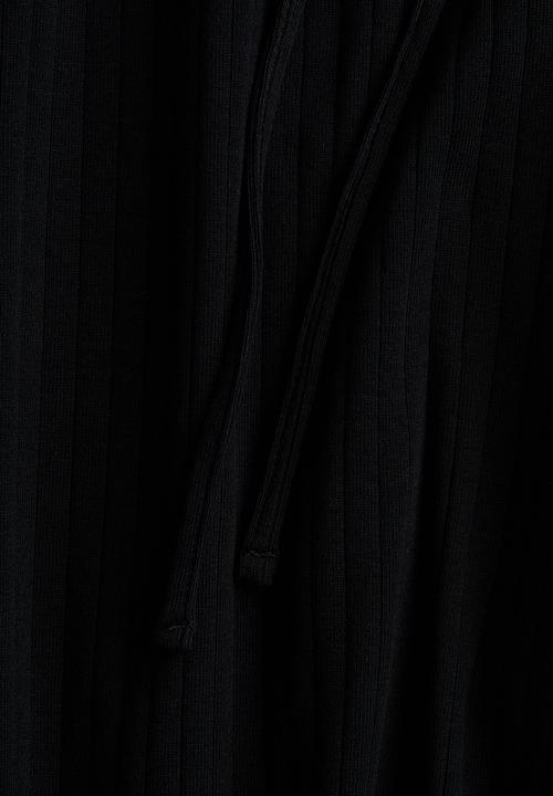 H&M - Ribbed drawstring trousers - black