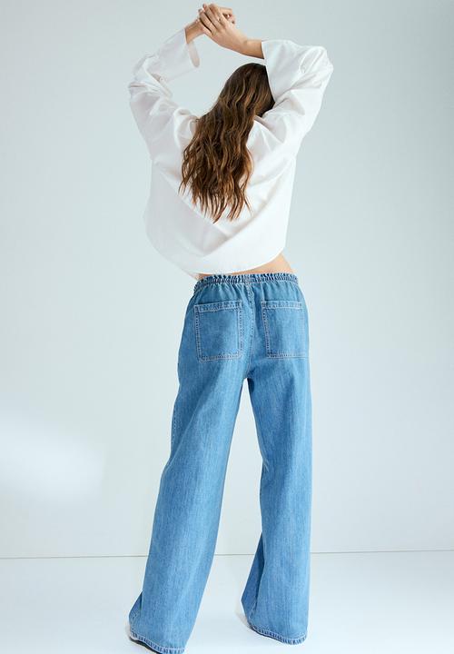 H&M - Denim pull-on trousers - denim blue