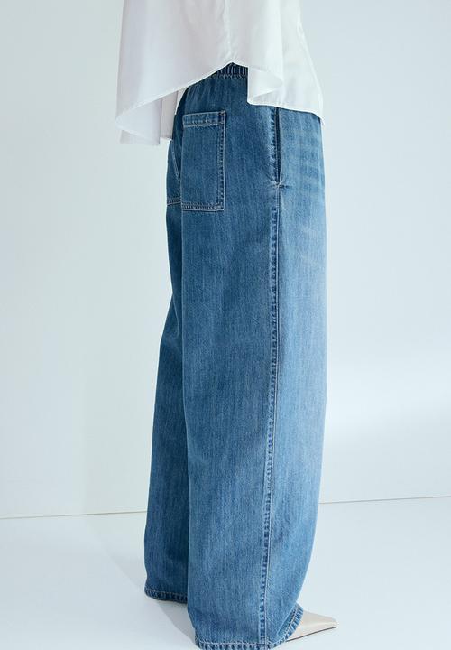 H&M - Denim pull-on trousers - denim blue