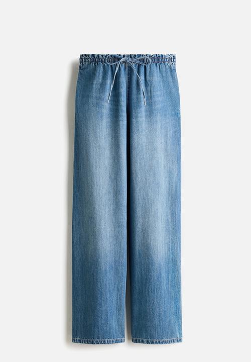 H&M - Denim pull-on trousers - denim blue