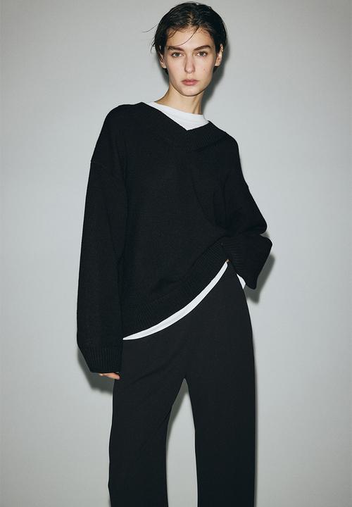 H&M - Wide trousers - black