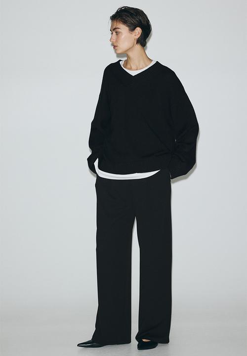 H&M - Wide trousers - black