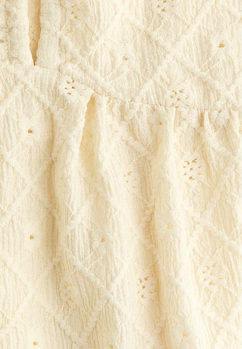 H&M - Pointelle jersey blouse - light yellow