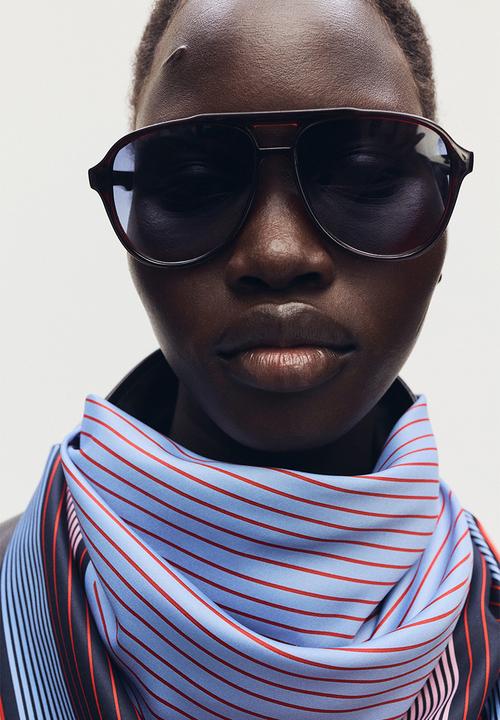 H&M - Aviator-style sunglasses - dark brown/blue