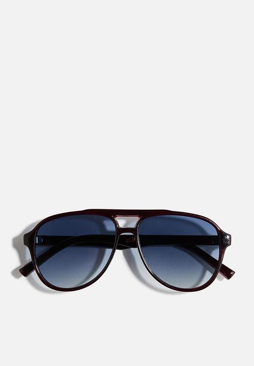 H&M - Aviator-style sunglasses - dark brown/blue