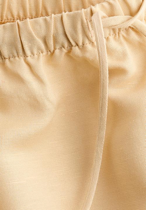 H&M - Drawstring-detail linen-blend shorts - yellow