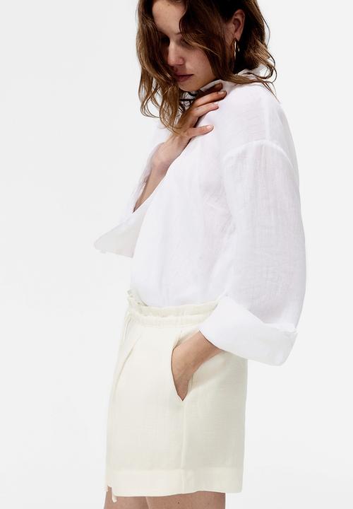 H&M - Drawstring shorts - ivory