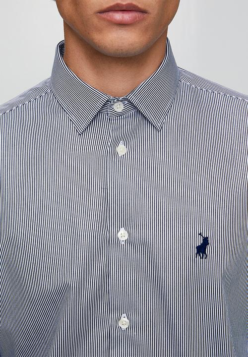 POLO - MENS LS YD STRIPE  SHIRT - Navy
